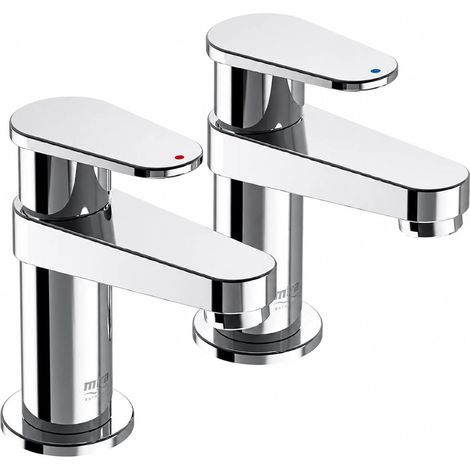 Mira Showers Minimal Round Basin Pillar Taps Chrome - 1 Pair 2.1977.012 (1/3)