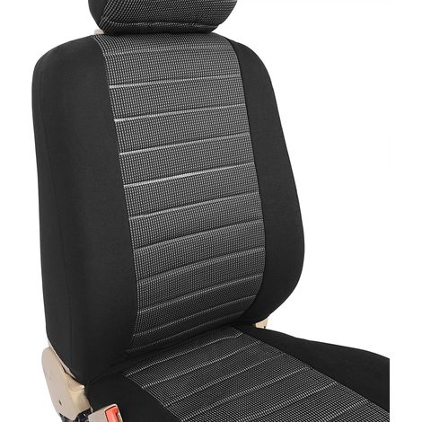 Woltu – Housse de siège universelle pour voiture avant – 100% polyester respirant – Ouverture d'airbag – Facile à installer – 7231 (1/2)