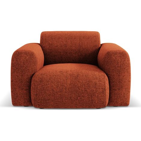 Fauteuil 2 places en chenille terracotta (1/5)