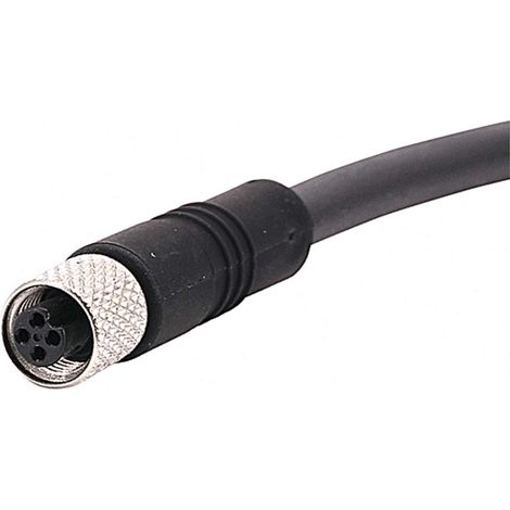 STEX24 M5 Sensorleitung PUR 3-polig Buchse gerade schleppkettenfähig A-Kodierung, Länge 7,0 Meter tiefschwarz RAL 9005, Kabel Außendurchmesser 3,0mm - 1 Stück