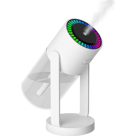 CCYKXA Humidificateur, 280 ml Ultrasonique Brume Froide Silencieux USB Humidificateur de Bureau avec Veilleuse Colorée, Arrêt Automatique Sans Eau Convient pour Chambre, Maison et Bureau (1/5)