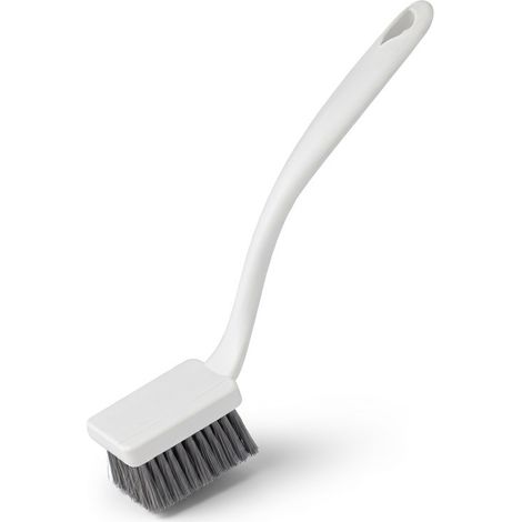 Brosse a recurer les casseroles a tete carree, blanche (1/5)