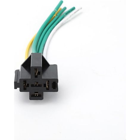 Support de relais 40 A, fil vert, 12 V, prise de relais 40 A, faisceau de câblage pour télécommande GPS 4 fils, 5 fils, normalement ouvert, support de relais 40 A, normalement ouvert, fil vert, téléco (1/4)