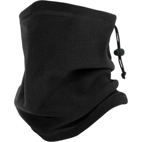 Cache-cou, écharpe d'hiver unisexe, élastique et chaude, idéale pour la course à pied, le cyclisme, le ski et autres sports, noire. (1/5)