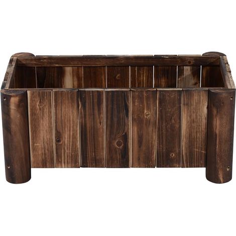 FIORIERA BOX RETTANGOLARE PER PIANTE 70 X 35 X 30 CM IN LEGNO DI ABETE (1/5)