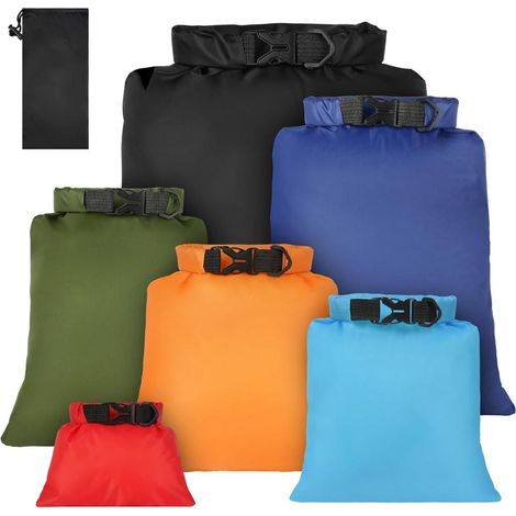 6er Pack leichte wasserdichte Packsäcke, Dry Bag Kajak Kanu Rafting zum Angeln und Jagen (1/5)