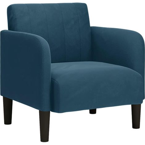 Maison Exclusive - Divano Sedia con Braccioli Blu 54 cm in Velluto