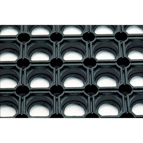 Tapis nid d'abeille SBR/NR Typ 1 noir - 16mm 1000x9330mm