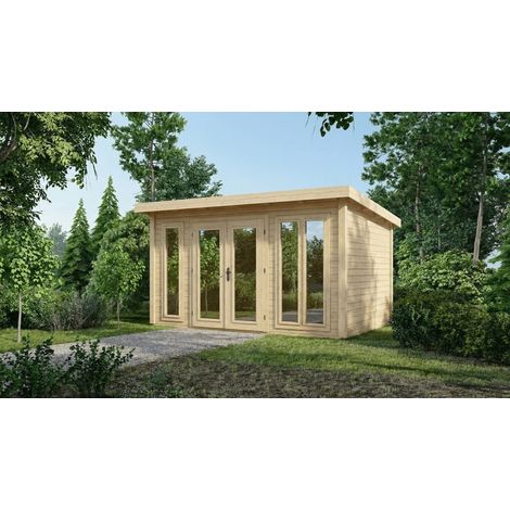 Casetta da giardino in legno Kira 4,04x4,09 m - 12 m2 - 34 mm - 000009