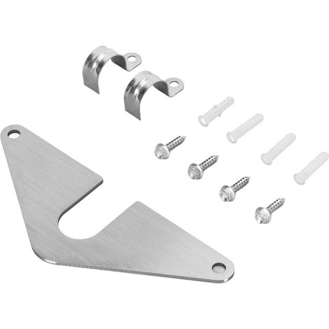Plaque de montage triangulaire en aluminium pour robinet de jardin, compatible avec robinets neufs et anciens, pour intérieur et extérieur. (1/5)