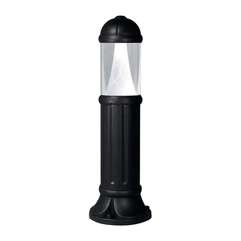 Farola sauro 1xgx53 10w con pulsador cct (3colores) ip55 al.80xd.24,5cm resina negra