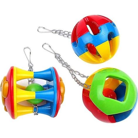 3 Pcs Perroquet Jouet Balle Formation Jouet Perroquet Balle Oiseau Jouant Jouet Jouet Ducatif Pour Animal Perroquet Oiseau,couleur Alatoire (1/5)