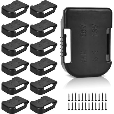 Supports De Batterie pour Makita,12 Pièces 18V Support De Batterie pour Makita,Porte-Outil De Batterie,Support De Porte-Batterie pour Batterie D'outil Lithium-Lon (1/5)
