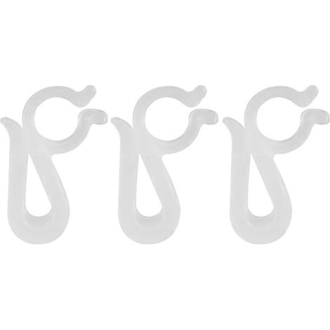Lot de 30 clips en plastique pour guirlandes lumineuses de Noël, crochets pour gouttières, compatibles intérieur et extérieur, blanc. (1/5)