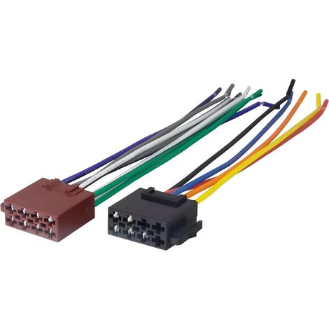 Connecteur fiche ISO pour autoradio précâblée faisceau universel alimentation son haut parleurs enceintes Adaptateur universel DIN ISO autoradio 8PIN+5PIN Auto Adaptateur für Fahrzeug-Radio (1/5)