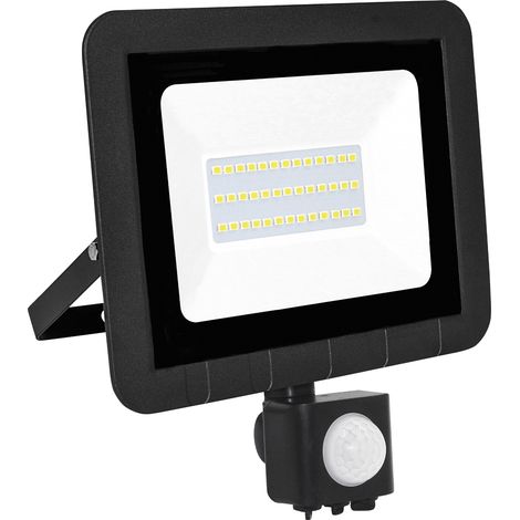 Proyector led con sensor negro matel 30w (1/2)