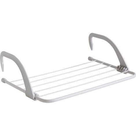 Etendoir à suspendre Séchoir à linge - Étendoir à suspendre pour radiateur et balcon, petit format, grande capacité d'étendage de , blanc 5035cm (1/4)