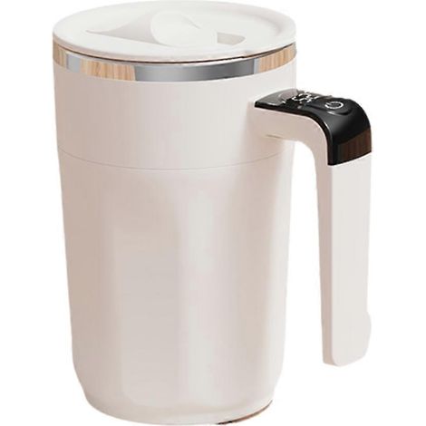 Intelligenter 400-ml-Kaffeebecher mit LED-Temperaturanzeige, hergestellt aus Edelstahl 316 und mit einem Magneten zum Umrühren des Kaffees. (1/5)