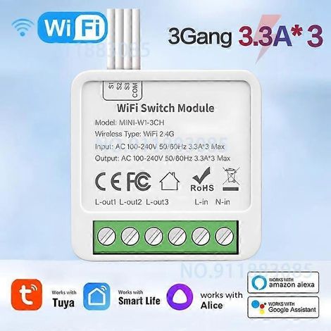 Tuya Wifi Zigbee 3.0 Mini interrupteur DIY intelligent avec minuterie. relais de contrôle sans fil et disjoncteur (1/5)