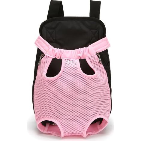 Sac à Dos pour Animaux De Compagnie, Sac à Dos Réglable pour Animaux De Compagnie, Sac De Voyage pour Chien, Transporteur pour Animaux De Compagnie avec Conception Ventilée(M, Rose) (1/5)