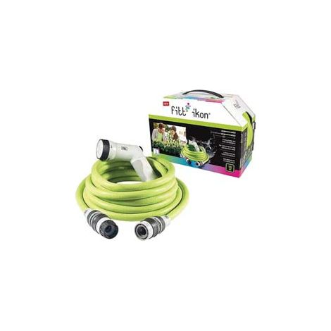 TUBO ESTENSIBILE IKON CON RACCORDI E LANCIA- - mt.4/10 - lime - 1 rotolo FITT