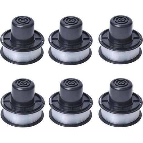 Lot de 6 bobines de Fil pour Coupe-Bordures - AUCUNE - Compatible avec Black + Decker GL250/GL310/GL360 - A6226-XJ (1/5)