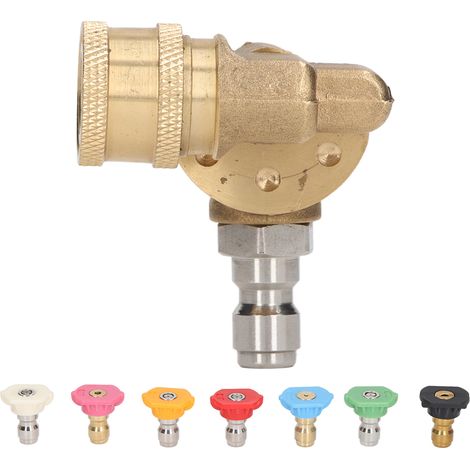 Buses de Nettoyage Haute Pression avec Raccord 1/4 Pouce, 2.5GPM 4500PSI, Angles Multiples pour Nettoyeur (1/5)