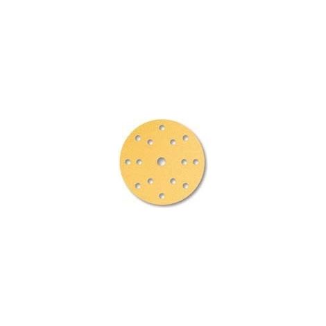 Carta abrasiva eccentrica Mirka 150 mm GOLD con 15 fori - Confezione da 100 pezzi K 500