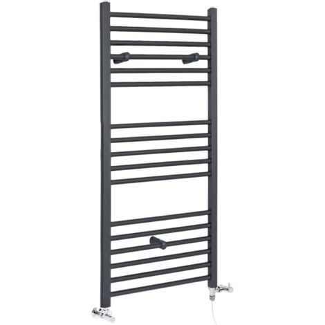 Hudson Reed Artle - Sèche-Serviettes Design Mixte Moderne Plat - Anthracite - 120 cm x 40 cm