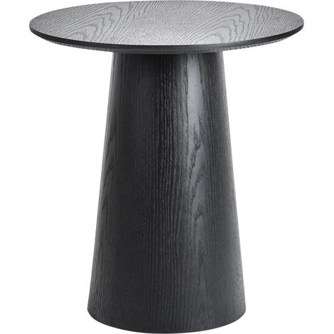 Mesa auxiliar tablero de MDF chapada diseño moderno 50 x 50 cm negro Wando (1/5)