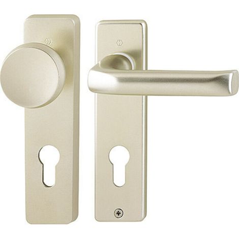 HOPPE Kurzschildgarnitur London 54/227K/202KP/AP/113 Alu.F2 PZ eck.Wechselgrt - 6270060 (1/4)