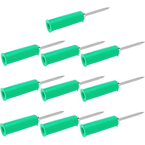 Lot de 10 sondes de perçage de câbles à fiches bananes, aspect PVC, conversion de 2 mm (0,08 po) à 4 mm (0,16 po), broches isolées pour multimètre, vert (1/5)