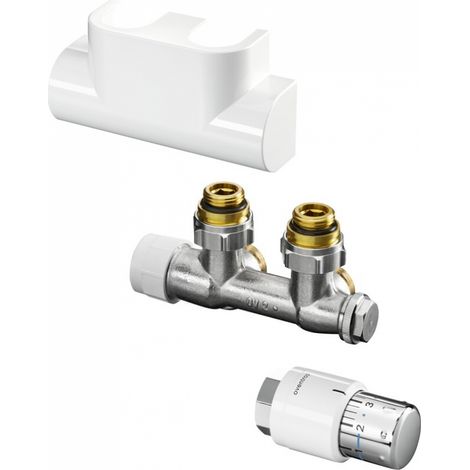 FORMAT Therm ensemble de connexion de radiateur de salle de bain 2ème coin. Blanc