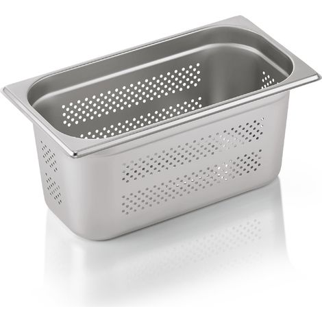 Bac inox perforé fond et côtés GN 1/3 H 150 mm 5,7 ltr GN CORE - Was Germany