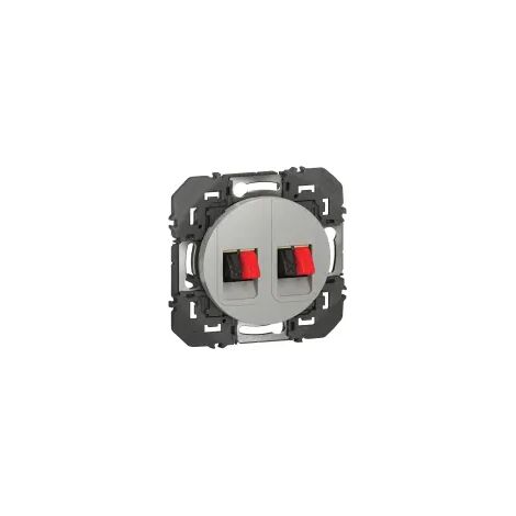 Prise haut-parleur double - Dooxie - 600482 - Legrand - Aluminium (1/3)
