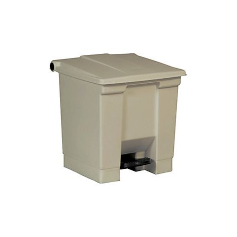 Cubo de basura de pedal clásico 30 litros beige Rubbermaid (1/2)