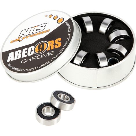ABEC-9 RS GRAPHIT CHROM-LAGER (8 Stück) PACKUNG METAL NILS EXTREME