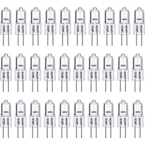 Ampoules G4, lot de 20 halogènes G4 12 V 20 W avec culot G4 à deux broches, ampoules G4 haute puissance 12 V 300 lm pour cabine (1/5)