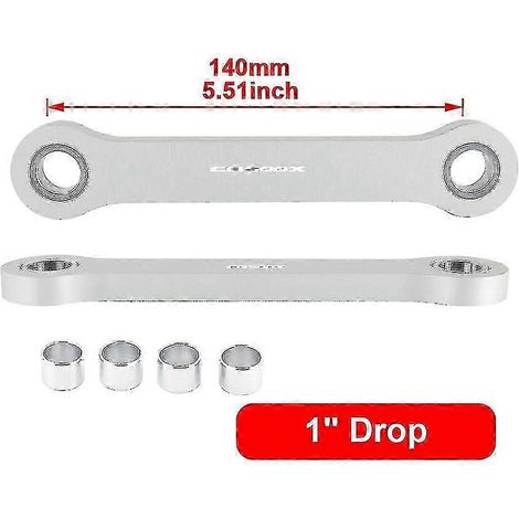Kit d'abaissement Tib pour CBR500R, CB500X et CB500F (2019-2022) : coussin de suspension et fixation pour moto (argenté, 1 pouce, CB500X). (1/4)