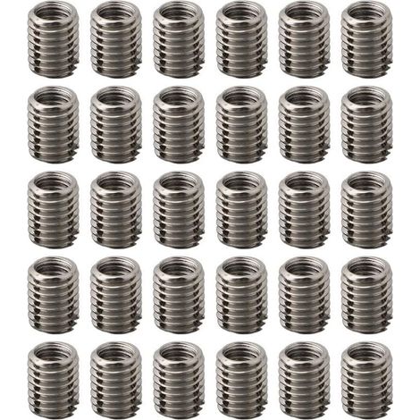 Lot de 30 bagues réduction en acier, filetage femelle M6x1,0 et mâle (1/5)