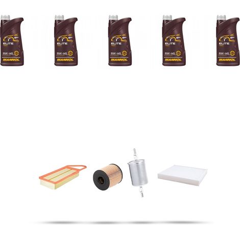 Kit tagliando 4 FILTRI e 5L OLIO compatibile con Peugeot 407 1.8 16v 92kw dal 2005 (1/5)