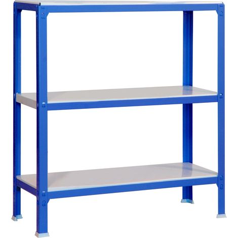 Simonhome Click Mini étagère métallique bleu et blanc