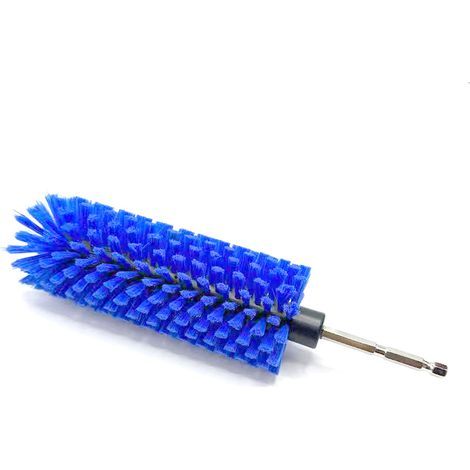 Brosse de perçage pour jantes et bouteilles. Brosse de nettoyage automobile haute densité et résistante, adaptée aux roues, jantes, moteurs, pots d'échappement et bouteilles. (1/5)