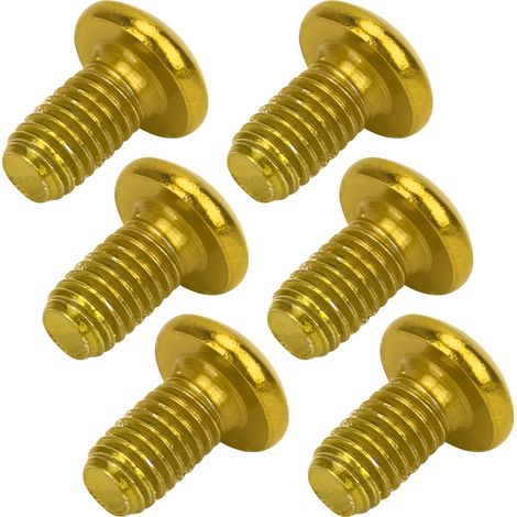 Convient aux vis en acier titane M5x10mm pour disques de frein de VTT, vis universelles à tête T25 pour vélos, jaunes. (1/5)
