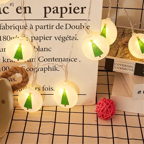 Guirlande Lumineuse Led - 10 Ampoules - Alimentation Sur Piles - Pour Décoration De Sapin De Noël Intérieure Et Extérieure - 1,5 M (1/3)