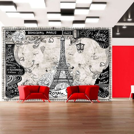 Papier peint bonjour paris - 150 x 105 cm (1/4)