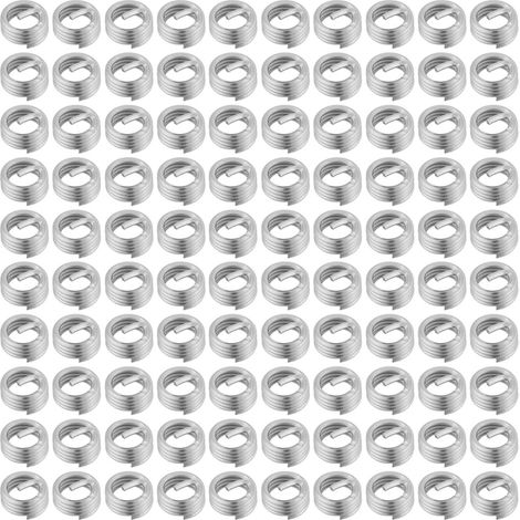 100 Gewindebuchsen aus Edelstahl, spiralförmig, M6 x 1,0 x 1D Länge (1/5)