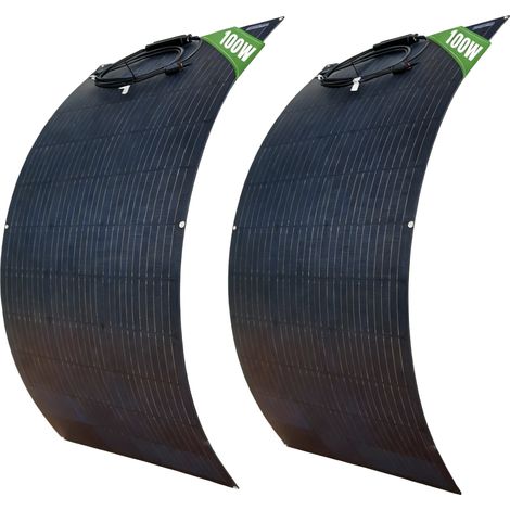 Panneau Solaire, Design Flexible, Haute Efficacité, 2pcs 100w panneau (1/2)
