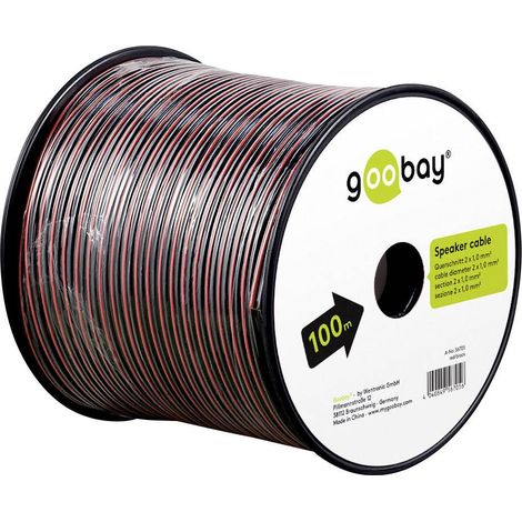 goobay Wentronic Goobay Lautsprecherkabel rot/schwarz CCA 100 m 56705 - Cable (1/2)