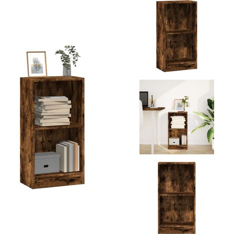 Bibliothèque chêne fumé 40x24x76 cm bois d'ingénierie - Bibliothèque - Bibliothèques - Étagère - Armoire De Rangement (1/5)